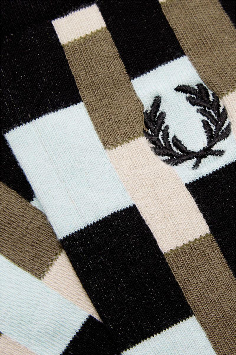 Blue Fred Perry Jacquard Pattern Men's Socks | PH 1166ZUTG